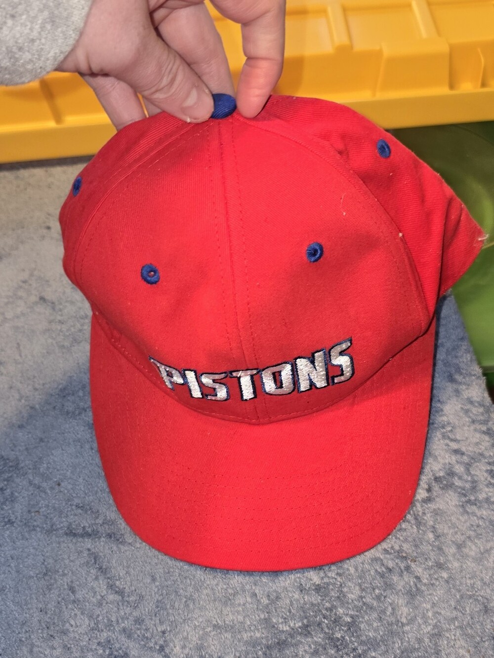 Pistons Red Baseball Cap